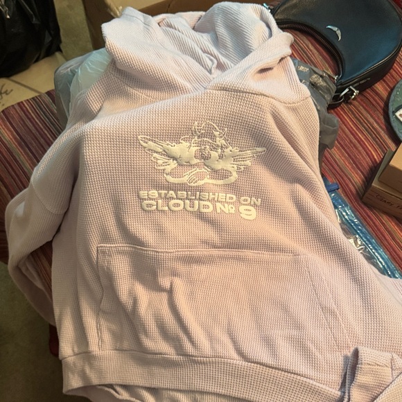 Boys Lie Tops - Boys Lie Soft Pink Textured Hoodie